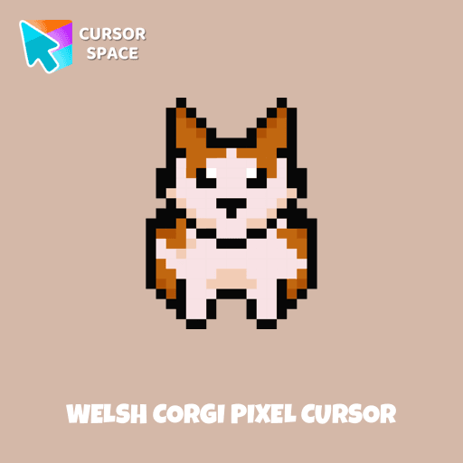 Welsh Corgi Pixel cursor arrow cursor